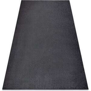 RUGSX Carpet wall-to-wall SANTA FE black 98 plain, flat, one colour black 100x150 cm