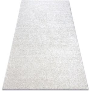 RUGSX Carpet wall-to-wall SANTA FE cream 031 plain, flat, one colour beige 100x150 cm