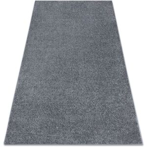 RUGSX Carpet wall-to-wall SANTA FE grey 97 plain, flat, one colour grey 300x500 cm