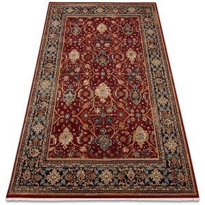 RUGSX Carpet Wool keshan fringe, oriental classic 7522/53588 beige / claret / navy beige 200x290 cm