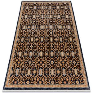 RUGSX Carpet Wool keshan fringe, oriental classic 7680/53511 beige / navy multicolour 200x290 cm