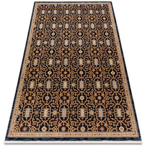RUGSX Carpet Wool keshan fringe, oriental classic 7680/53511 beige / navy multicolour 250x340 cm