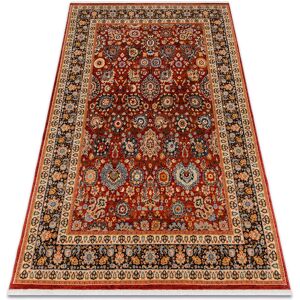 RUGSX Carpet Wool keshan fringe, Ornament, frame oriental 7573/53577 claret / navy multicolour 200x290 cm