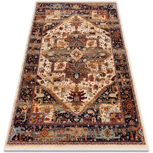 RUGSX Carpet Wool keshan fringe, Ornament oriental 2886/53555 beige / claret multicolour 200x290 cm