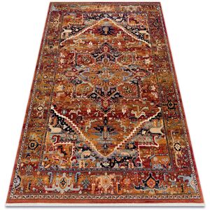 RUGSX Carpet Wool keshan fringe, Ornament oriental 2886/53588 claret multicolour 200x290 cm