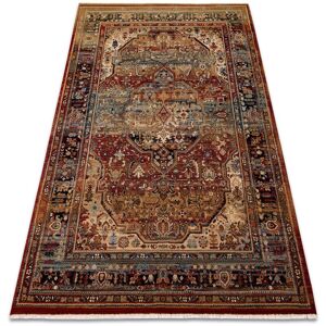 RUGSX Carpet Wool keshan fringe, Ornament oriental 7518/53528 beige / navy beige 200x290 cm