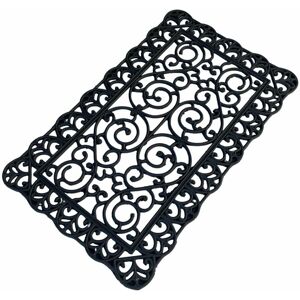 ON1SHELF Cast Iron Style Rubber Door Mat - Rectangular - 45cmx75cm - Black