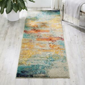 LORD OF RUGS Celestial CES02 Sea Life Rug for Living Room Bedroom Modern Abstract Multi Colours Hallway Rug in 61x180 cm (2'x6') Runner