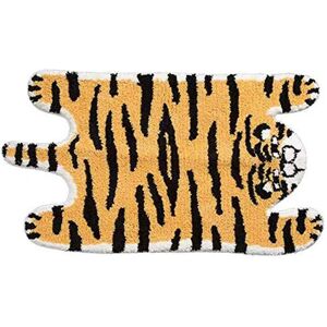 Pesce - Cute Soft Tiger Shaped Animals Bath Mat Area Rug for Bedroom Bathroom Kitchen Floor Water Absorption Non-Slip Small Carpet Door Mat Kid's