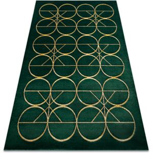 Rugsx - Exclusive emerald Carpet 1010 glamour, stylish circles bottle green / gold green 120x170 cm