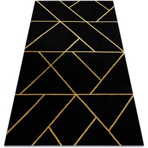 RUGSX Exclusive EMERALD Carpet 1012 glamour, stylish geometric black / gold black 160x220 cm