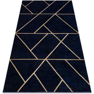 RUGSX Exclusive EMERALD Carpet 1012 glamour, stylish geometric navy / gold blue 280x370 cm