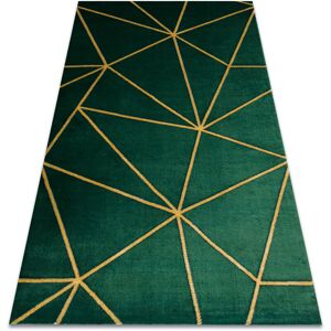 RUGSX Exclusive EMERALD Carpet 1013 glamour, stylish geometric bottle green / gold green 240x330 cm
