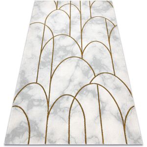 Rugsx - Exclusive emerald Carpet 1016 glamour, stylish art deco, marble cream / gold beige 180x270 cm