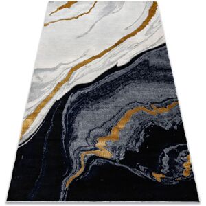 Rugsx - Exclusive emerald Carpet 1017 glamour, stylish marble navy / gold blue 160x220 cm