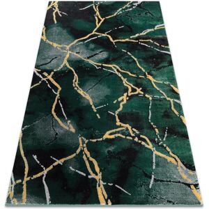 Rugsx - Exclusive emerald Carpet 1018 glamour, stylish marble bottle green / gold green 160x220 cm