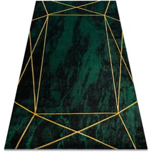 Rugsx - Exclusive emerald Carpet 1022 glamour, stylish geometric, bottle green / gold green 120x170 cm