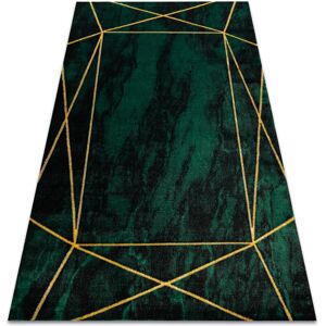 Rugsx - Exclusive emerald Carpet 1022 glamour, stylish geometric, bottle green / gold green 160x220 cm