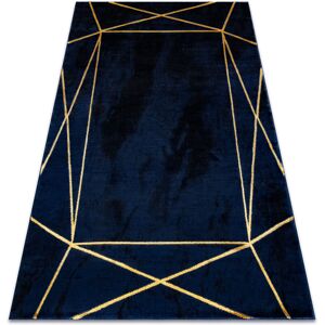 RUGSX Exclusive emerald Carpet 1022 glamour, stylish geometric navy / gold blue 280x370 cm