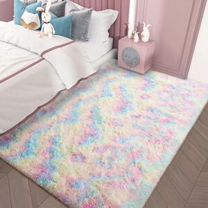 Xuigort - Girls Rug for Bedroom Kids Room Luxury Fluffy, Super Soft Rainbow Area Rugs Cute Colorful Carpet for Nursery Toddler