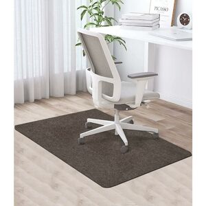 Groofoo - Office Chair Mat,120 x 90cm,Fabric Office Floor Mat,Office Chair Floor Protection Mat,Non-Slip,Floor Mat for Office Wood Floor,Brown