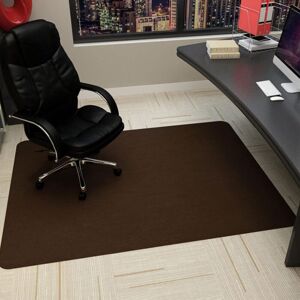 Groofoo - Office Chair Mat,120 x 90cm,Fabric Office Floor Mat,Office Chair Floor Protection Mat,Non-Slip,Floor Mat for Office Wood Floor,Brown