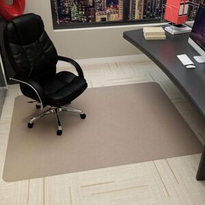 Groofoo - Office Chair Mat,120 x 90cm,Fabric Office Floor Mat,Office Chair Floor Protection Mat,Non-Slip,Floor Mat for Office Wood Floor,Beige-camel