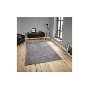 THINK RUGS HK 8583 Silver 150cm x 230cm Rectangle - Grey