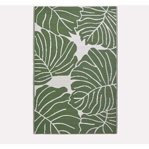 Homescapes - Ada Botanical White & Green Outdoor Rug, 180 x 270 cm - Green & White - Green & White - Green & White