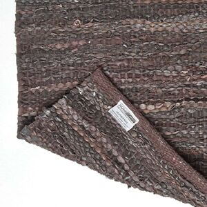 Homescapes - Denver Leather Woven Rug Brown, 150 x 240 cm - Brown