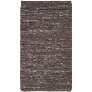 Homescapes - Denver Leather Woven Rug Brown, 90 x 150 cm - Brown