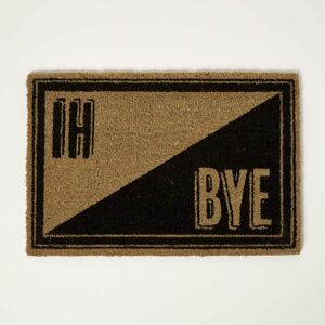 Homescapes - Hi Bye Coir Doormat 60 x 40 cm - Black & Brown