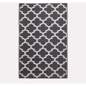 Homescapes - Nola Geometric Black & White Outdoor Rug, 180 x 270 cm - Black & White