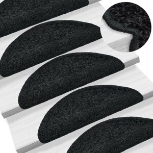 15 pcs Stair Mats Black 65x25 cm VD02817 - Hommoo