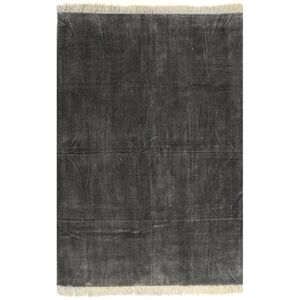 Kilim Rug Cotton 120x180 cm Anthracite - Hommoo