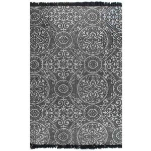 Hommoo Kilim Rug Cotton 120x180 cm with Pattern Grey VD12484