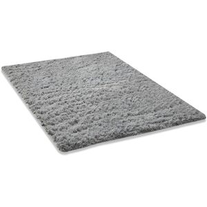PESCE Indoor Plush plush area carpet suitable for boys and girls living room home decor floor carpet Long hair silver Grey 4060