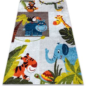 Rugsx - junior 51858.802 washing carpet Animals, Africa for children anti-slip - grey multicolour 80x150 cm
