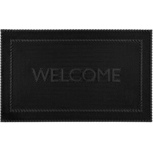 JVL - Alvaro Scraper Rubber Pin Doormat, 45x75cm, Welcome