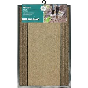 JVL - Barrier Mat, 60 x 90 cm, Miracle Beige with Brown Stripes