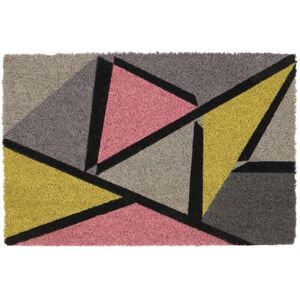 JVL - Eco-Friendly Latex Backed Coir Door Mat, Abstract