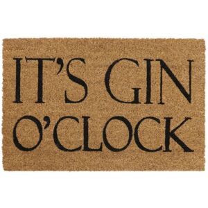 JVL - Eco-Friendly Latex Backed Coir Door Mat, Gin O'Clock