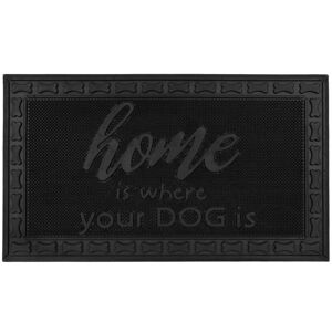 JVL - Fauna Home Scraper Rubber Pin Doormat, 40x70cm, Black