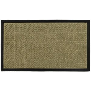 Firth Tile Rubber Backed Doormat, 40x70cm, Beige - JVL