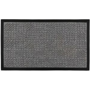 Firth Tile Rubber Backed Doormat, 40x70cm, Grey - JVL