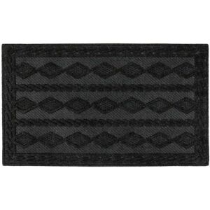 JVL - Knit Rubber Backed Indoor Doormat, 40x60cm, Charcoal