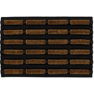 JVL Nimbus Rubber Coir Scraper Tuffscrape Doormat, 40x60cm, brown