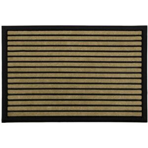 JVL - Rubber Backed Scraper Entrance Door Mat-Lines, 40 x 60 cm, Vienna Heavy Duty