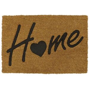 JVL - Rubber Embossed pvc Backed Coir Doormat, 40x60cm, Home