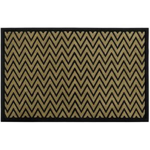 Scraper Doormat, 60x90cm, Vienna Rubber Backed, Zigzag - JVL